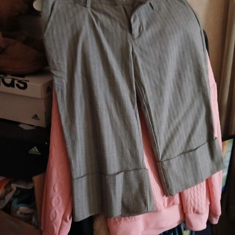 Gray Pinstripe Pants